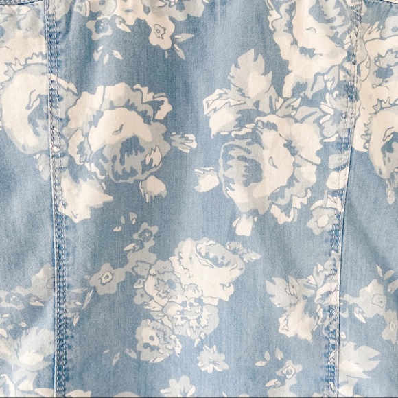 GUESS Floral Jean Blouse - Picture 3 of 3